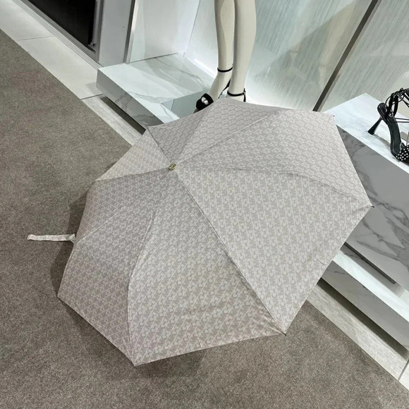 MICHAEL KORS Empire Signature Logo Umbrella (VANILLA & BROWN) - Picture 11 of 16